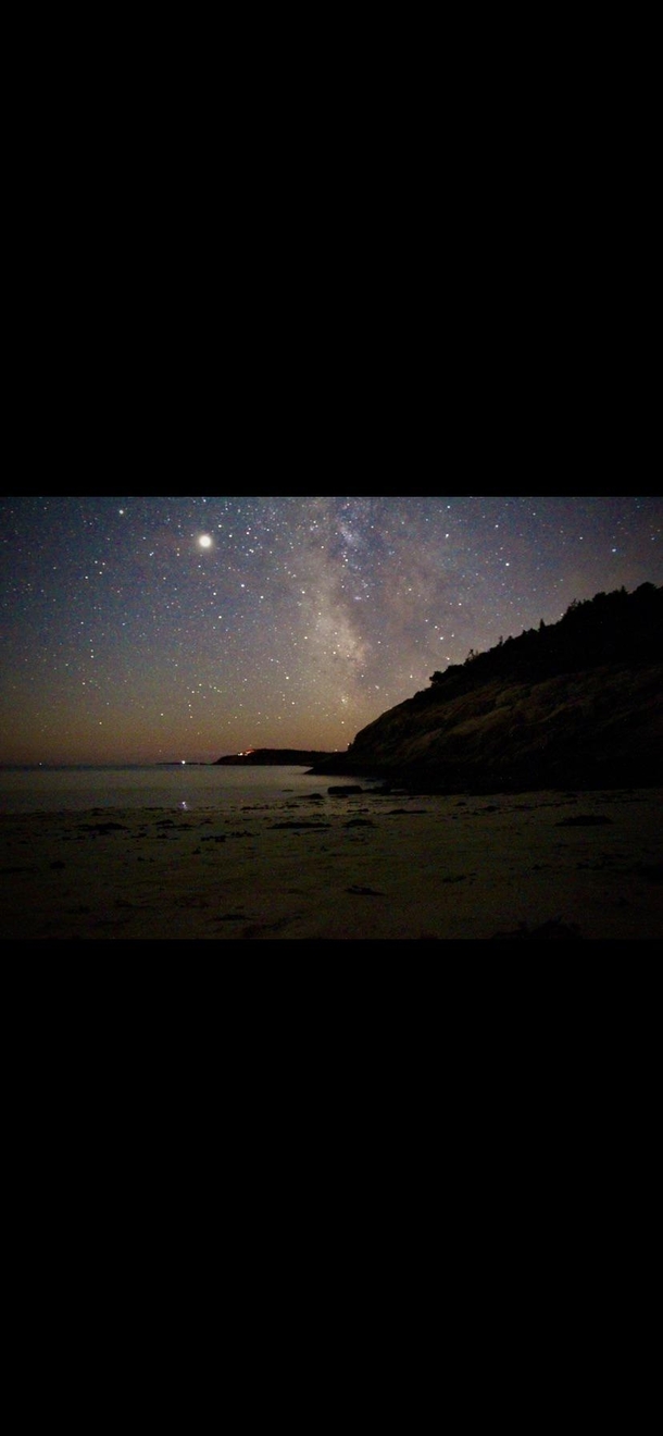 Acadia National Park My first time taking long exposure photos of the night sky Definitely not the best but Im incredibly happy with how it turned out