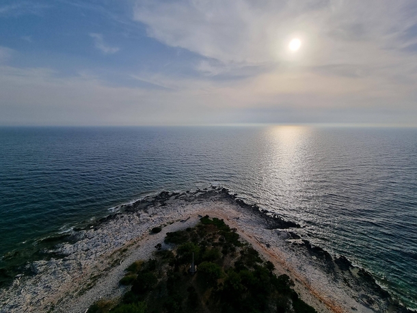 Adriatic Sea seen from the lighthouse on Veli Rat Dugi Otok Croatia 
