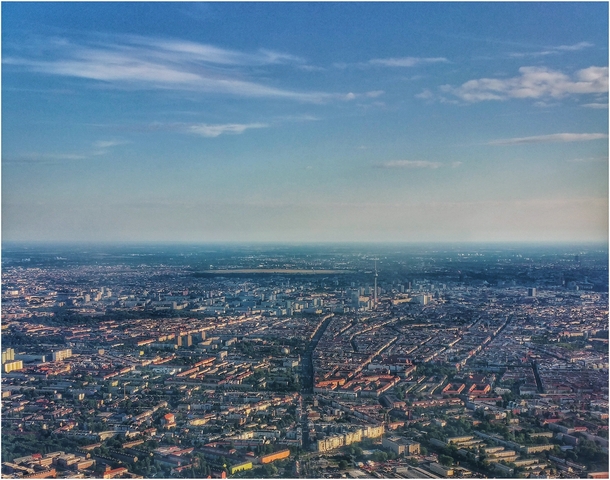 Aerial Berlin from a hot air balloon 
