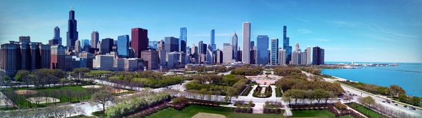 Aerial Shot of Chicago Skyline 
