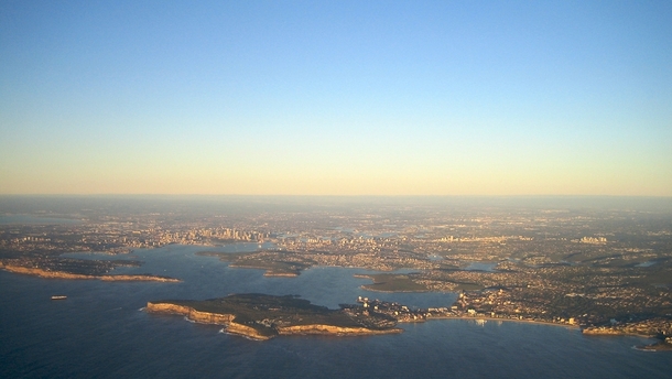Aerial shot of Sydney Australia 