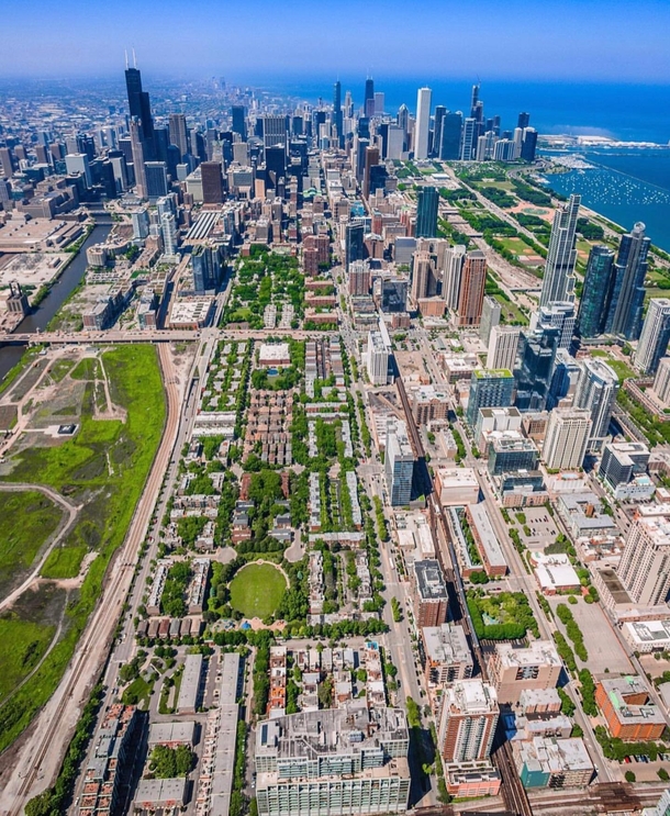 Aerial view of chicago