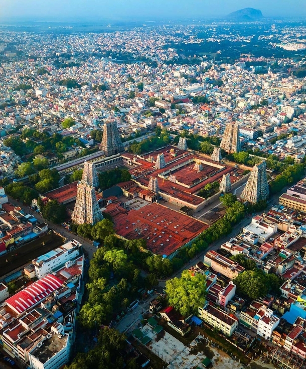Aerial view of Madurai Tamil nadu Photo credit to Rajography