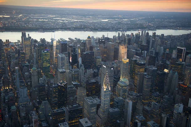 Aerial view of Midtown East Manhattan NYC 