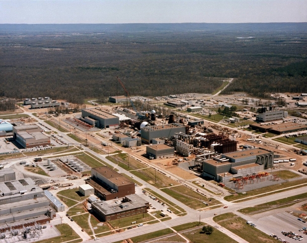 Aerial view of the Aero-propulsion System Test Facility at the Arnold Engineering and Development Center to test jet engines 