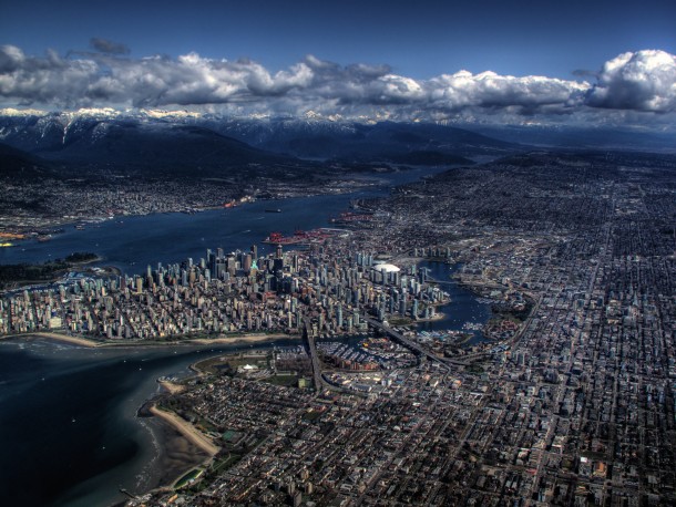 Aerial view of Vancouver 