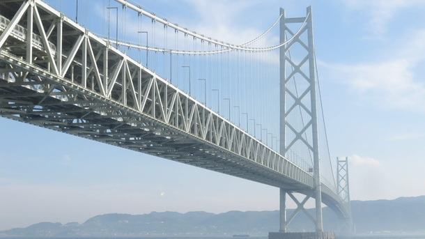 Akashi Kaikyo worlds longest suspension bridge for over  years located near Kobe Japan