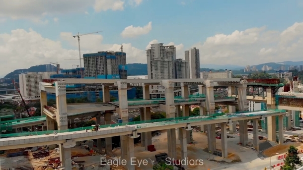 Alam Damai Malaysia SUKE triple decker highway under construction