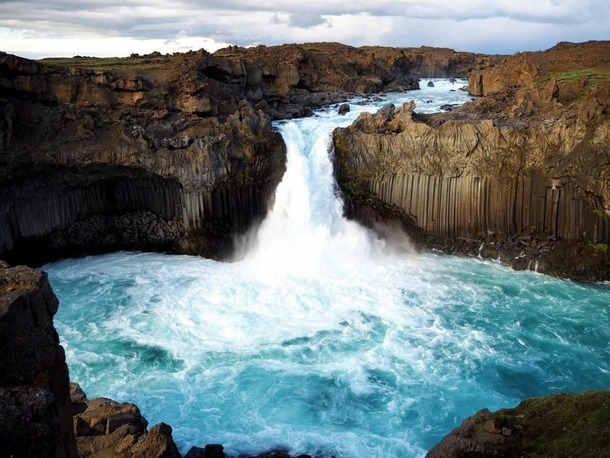 Aldeyjarfoss waterfall in Iceland 