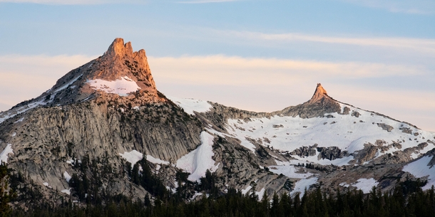 Alpenglow on the Cathedrals in Yosemite 