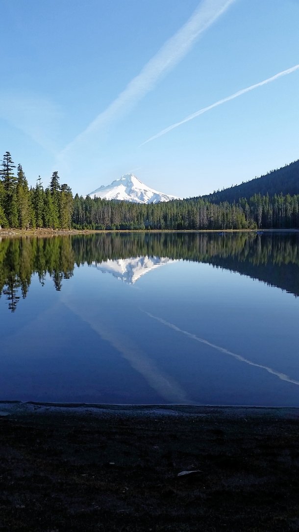 am on a small lake on Mount Hood Oregon 
