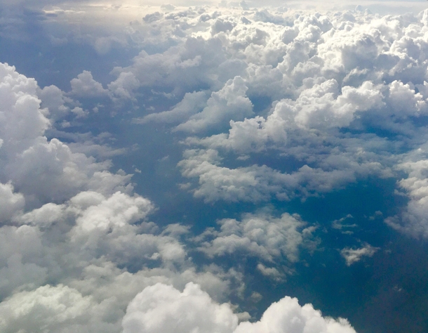 Amazing view of the clouds from above