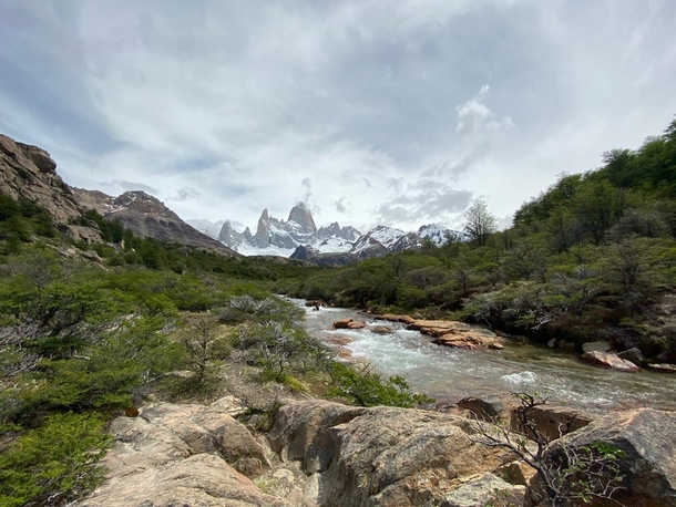 Amazing view over the Fitz Roy near El Chaltn in Patagonia - Argentina  x