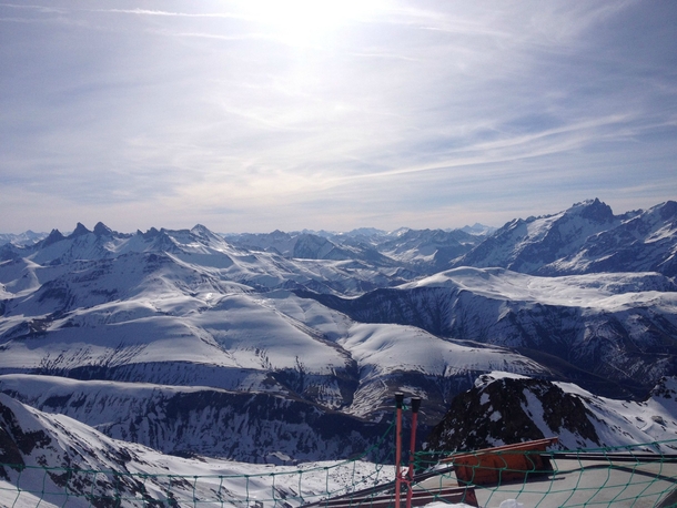 Amongst the peaks Sarenne Glacier Alpe dHuez France 