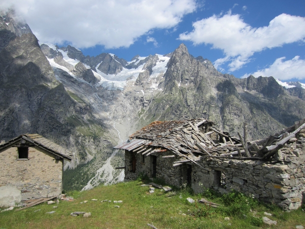 An abandoned alpine home Italian Alps 