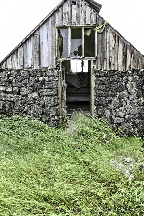An abandoned cabin outside of Reykjavik Iceland