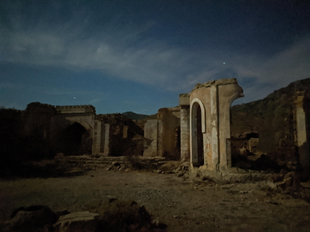 An abandoned cinema town in Crimea