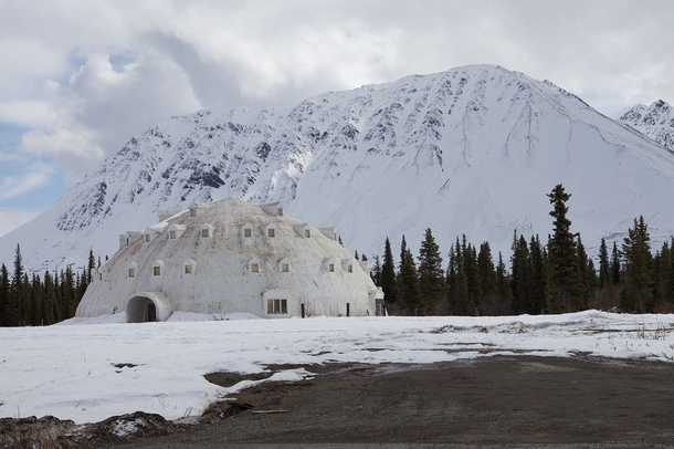 An abandoned igloo in Alaska 