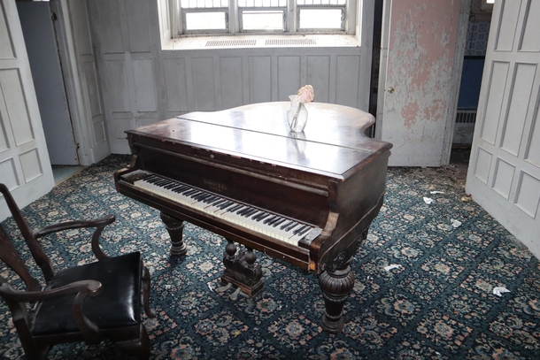 An Abandoned New York Nursing With a Grand Piano left Behind