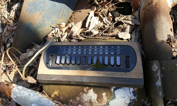 An abandoned old school remote for TVs