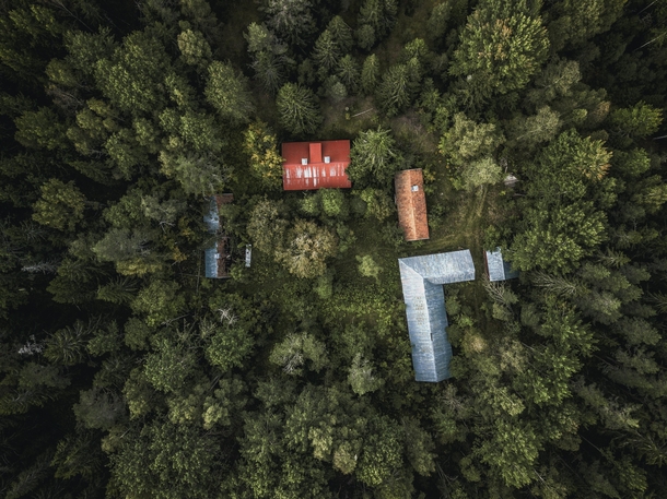 An abandoned Plague Hospital tucket away in a dense Swedish forest