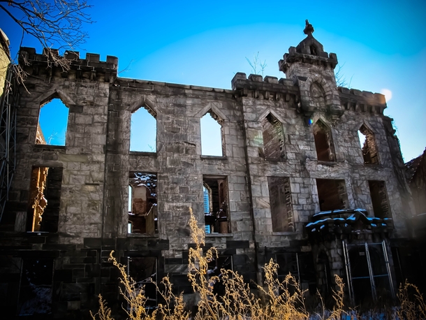 An abandoned smallpox hospital on Roosevelt Island in New York City 