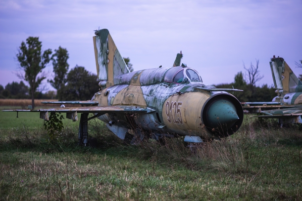 An abandoned Soviet era MIG- Fighter Jet