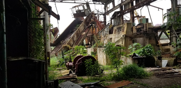 an abandoned sugar mill in aguada puerto rico took this pic less than an hour ago this is my favorite out of the many I took