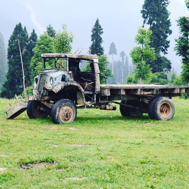 An abandoned truck somewhere in the northern areas of Pakistan