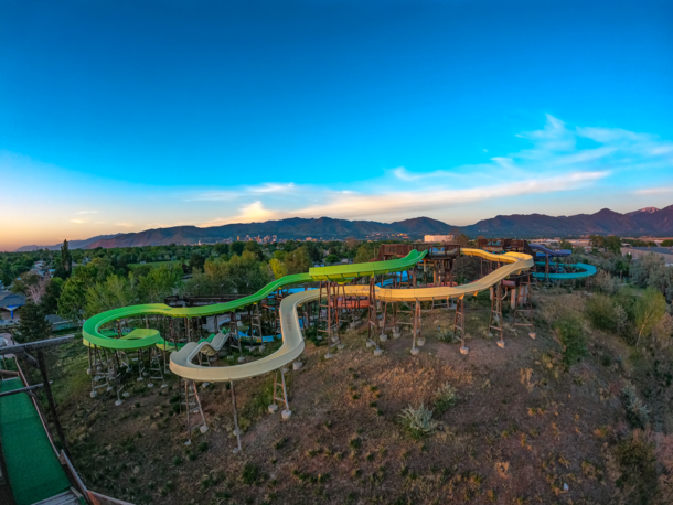 An abandoned water park 