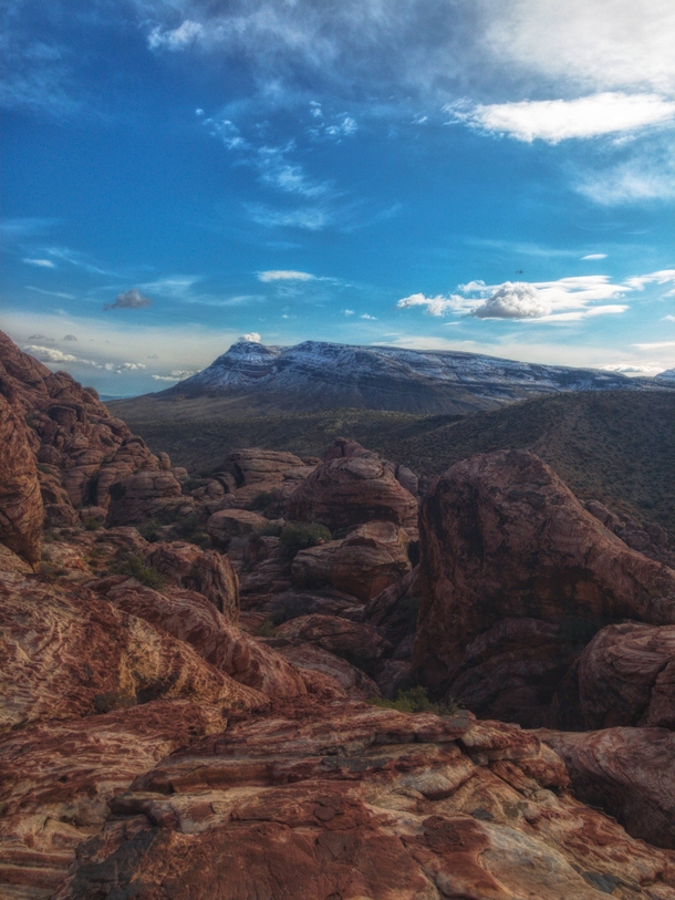 An amazing view in the Red Rock Canyon 