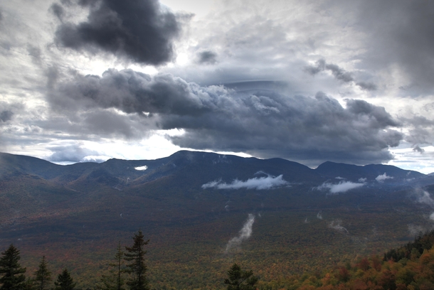 An autumn storm Brewing over Carter Notch New Hampshire 