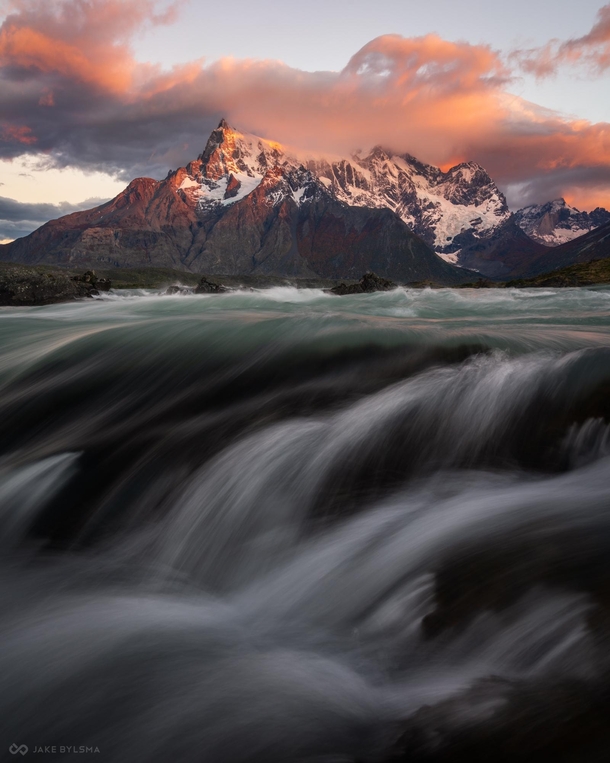 An epic sunrise from our last day in Torres del Paine Chile OC  jakebylsma