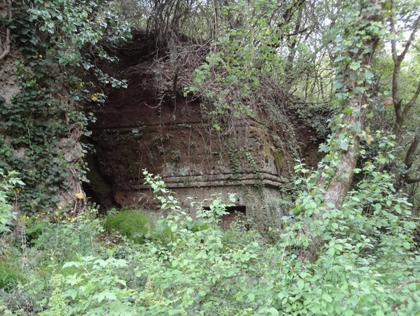An etruscan tomb in the woods near Blera Italy 