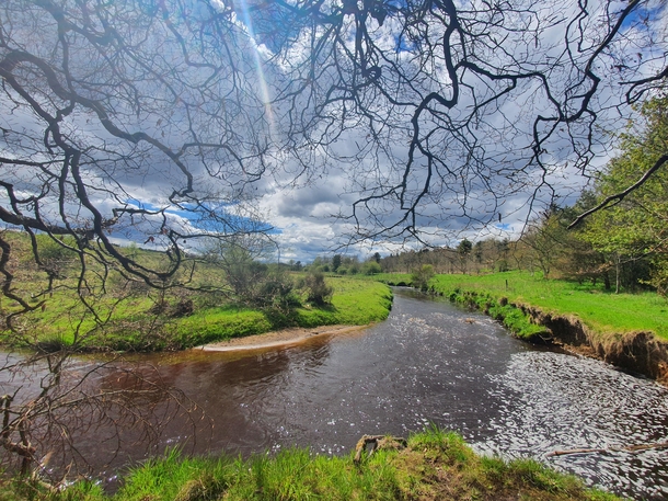 An idyllic stream in West Lothian Scotland x 
