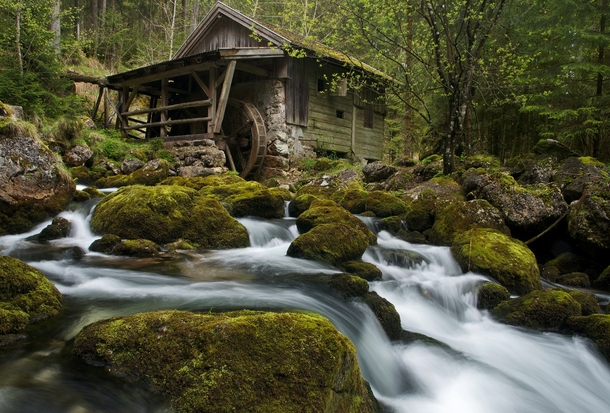 An old mill just south of Salzburg Austria  by Guenther Reissner