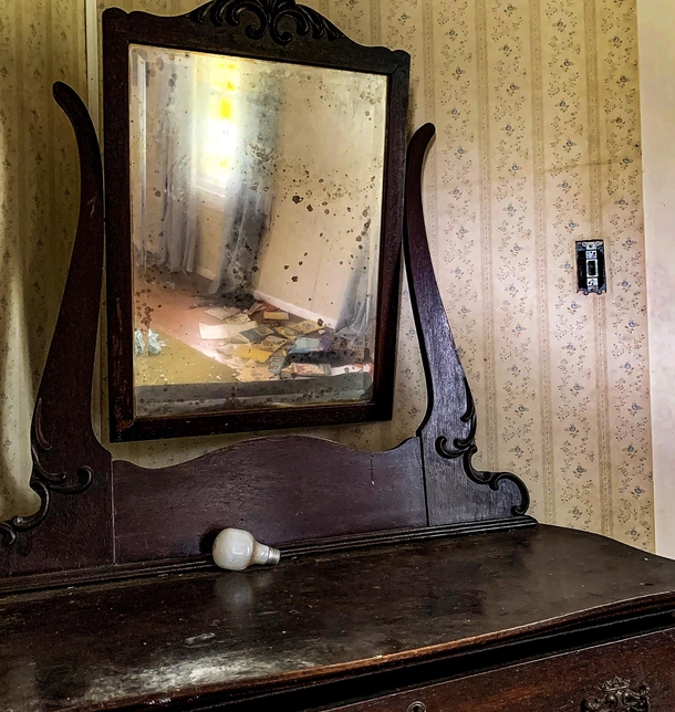 An Old Vanity Left Abandoned in a Country Home in the US
