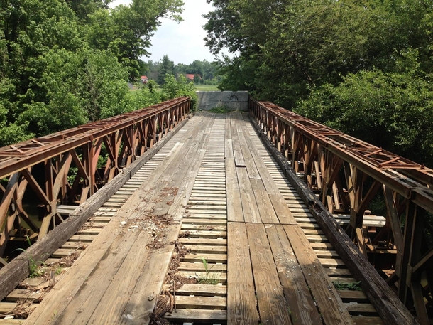 An old World War II Bailey Bridge now sits abandoned on a closed road in a small town in Kentucky full album in comments 