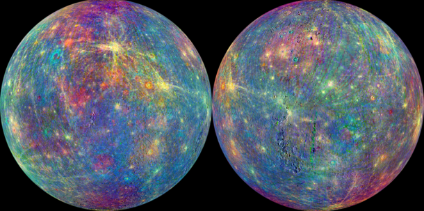 An Orthographic Map of Mercury