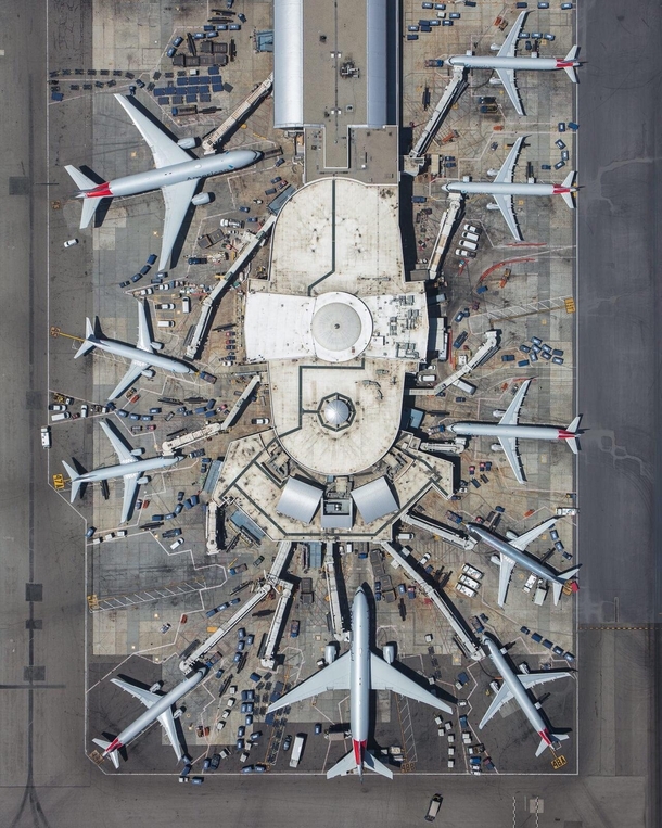 An Overhead View of Terminal  at LAX