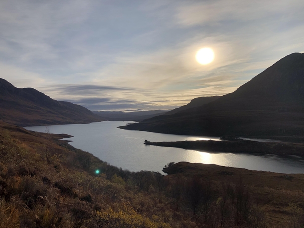 An unedited shot from my travels round the highlands of Scotland last winter View over Loch Lurgainn from the base of Stac Pollaidh 