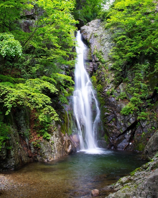 An waterfall in Sobaeksan South Korea 
