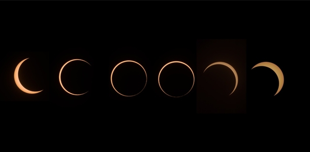 Annular solar eclipse as seen from South India 