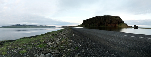 Another Pano from my trip to Iceland Driving into Vik 