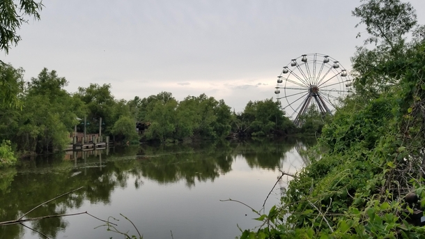 Another perspective from the abandoned six flags in New Orleans