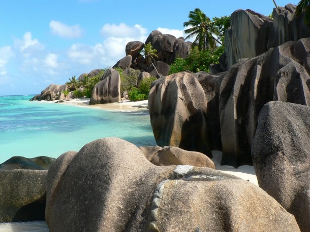 Anse Source dArgent beach on the island of La Digue in Seychelles 