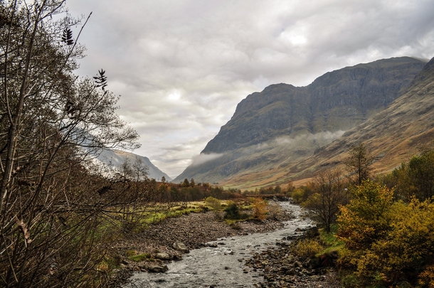 Aonach Dubh from River Coe - Glencoe Scottish Highlands OC 