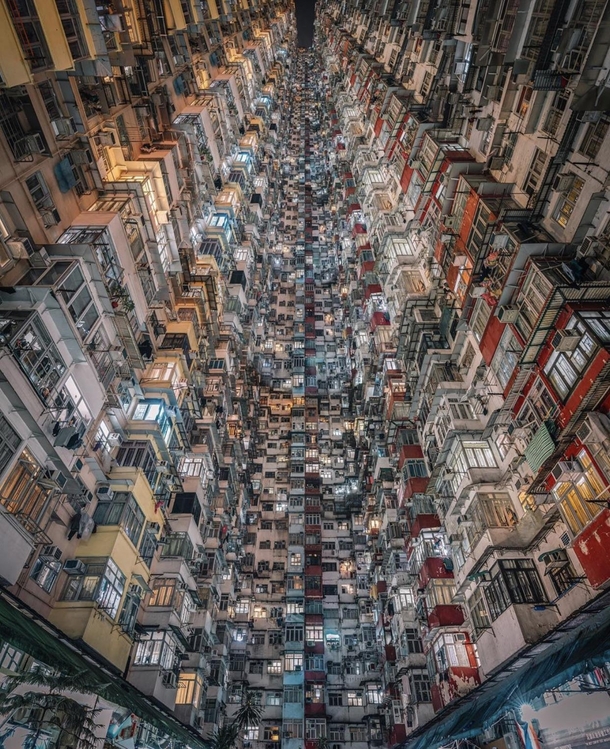 Apartment life in this section of Hong Kong