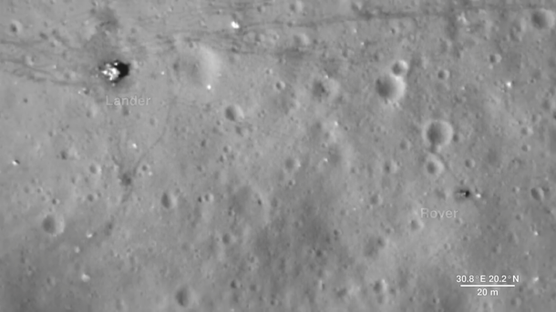 Apollo  landing site foot marks