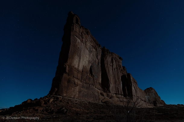Arches National Park Utah during a full moon 